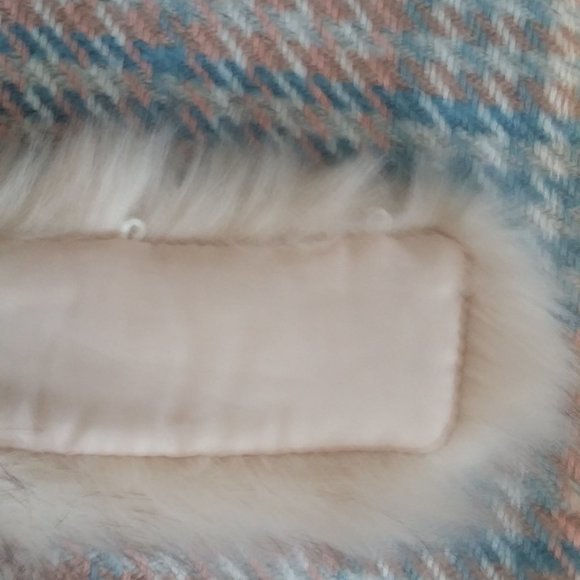 Medium Blue, Pink & White Plaid Coat - Picture 4 of 8